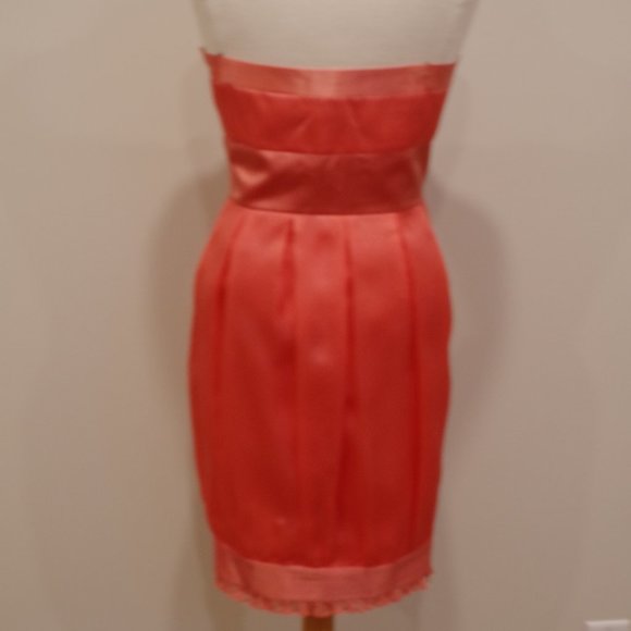 Laundry by Shelli Segal Coral Strapless Cocktail Dress- Sz. 12 - Picture 7 of 11
